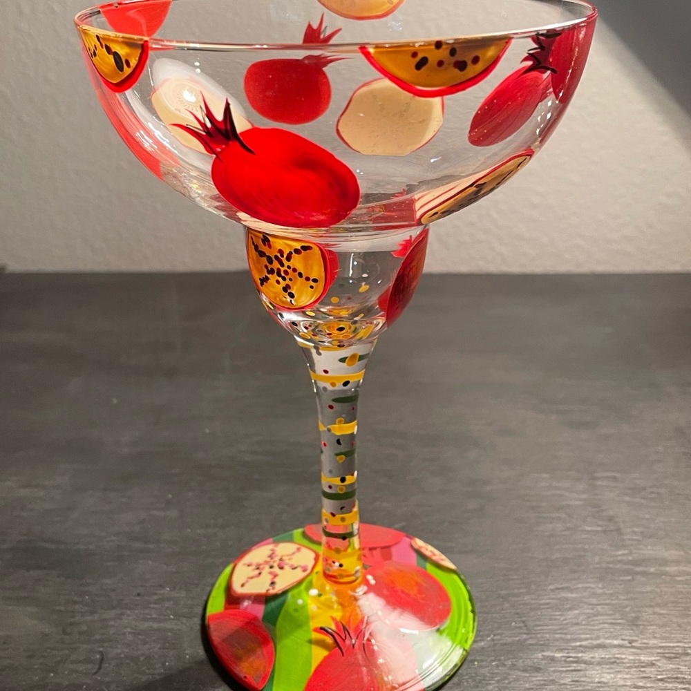 Lolita Pomegranate Cocktail Glass Stemware